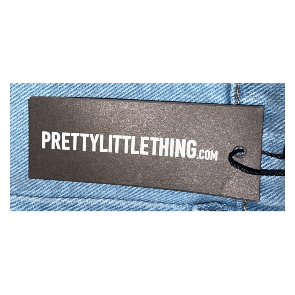PrettyLittleThing - Plus Light Wash Denim Waistband Corset Top - Size 16 - Picture 6 of 7